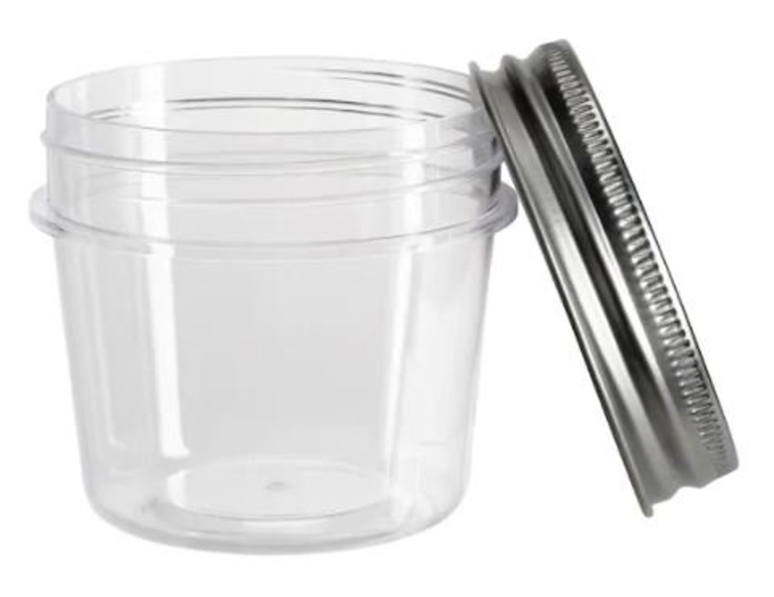 40PK 4oz. Plastic Mason Jar Metal Screwon Lids Etsy