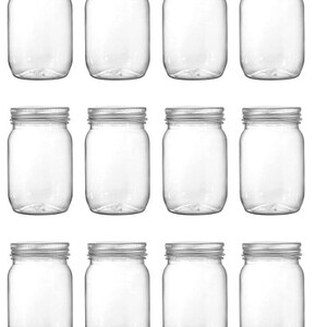 LOT of 5 SLIME CONTAINERS 1 2 4 6 8 Oz Clear Plastic Twisted Lid Jars for  Slime Party Favors Party Gifts Slime Supply Durable Jars for Craft 