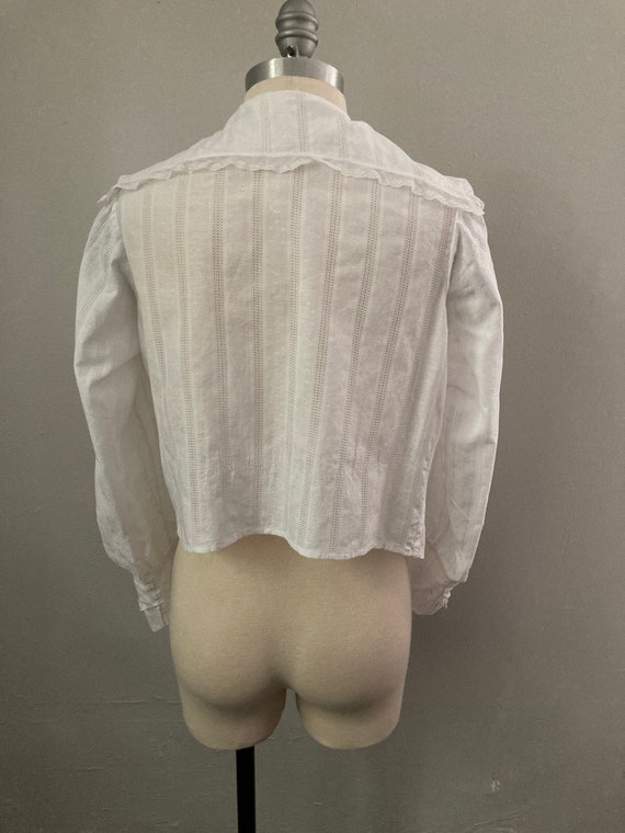 Vintage Victorian White Cotton Handmade Surplice … - image 2