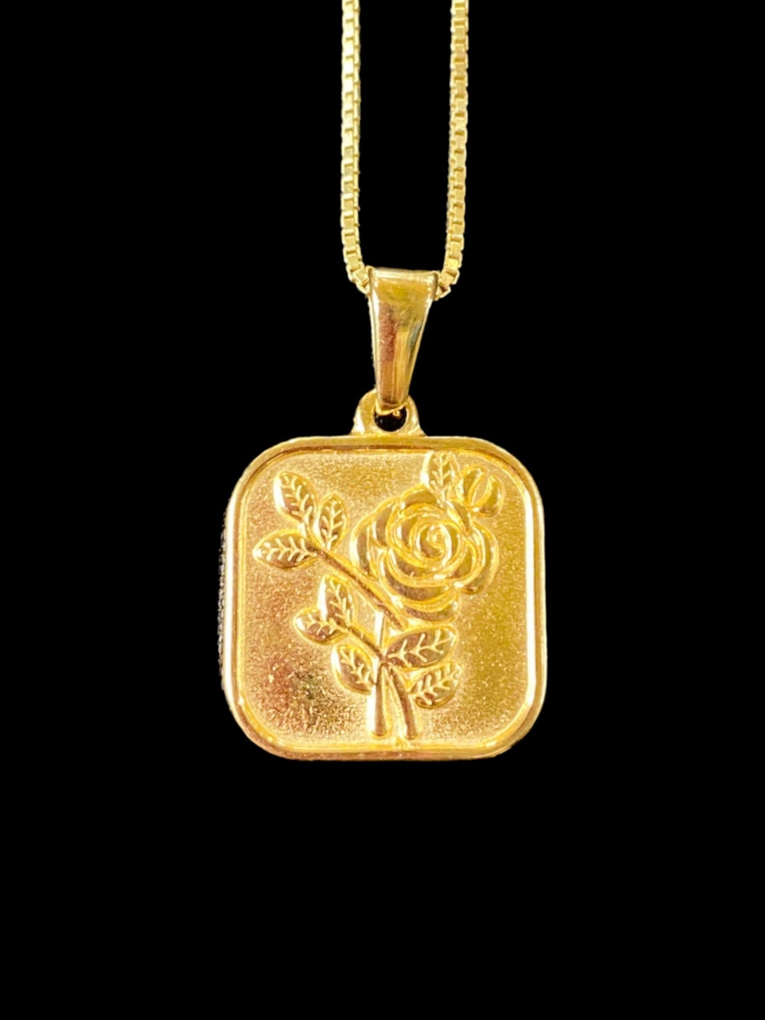 Fancy Gold R Flower Gold Rose Charm | Gold Flower Pendant | Rose Pendant | Flower Pendant ...