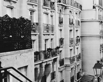 Paris photograph, Montmartre steps photo, Montmartre art  print, Travel photo print, Fine Art Photography print, Home Decor, House Warming