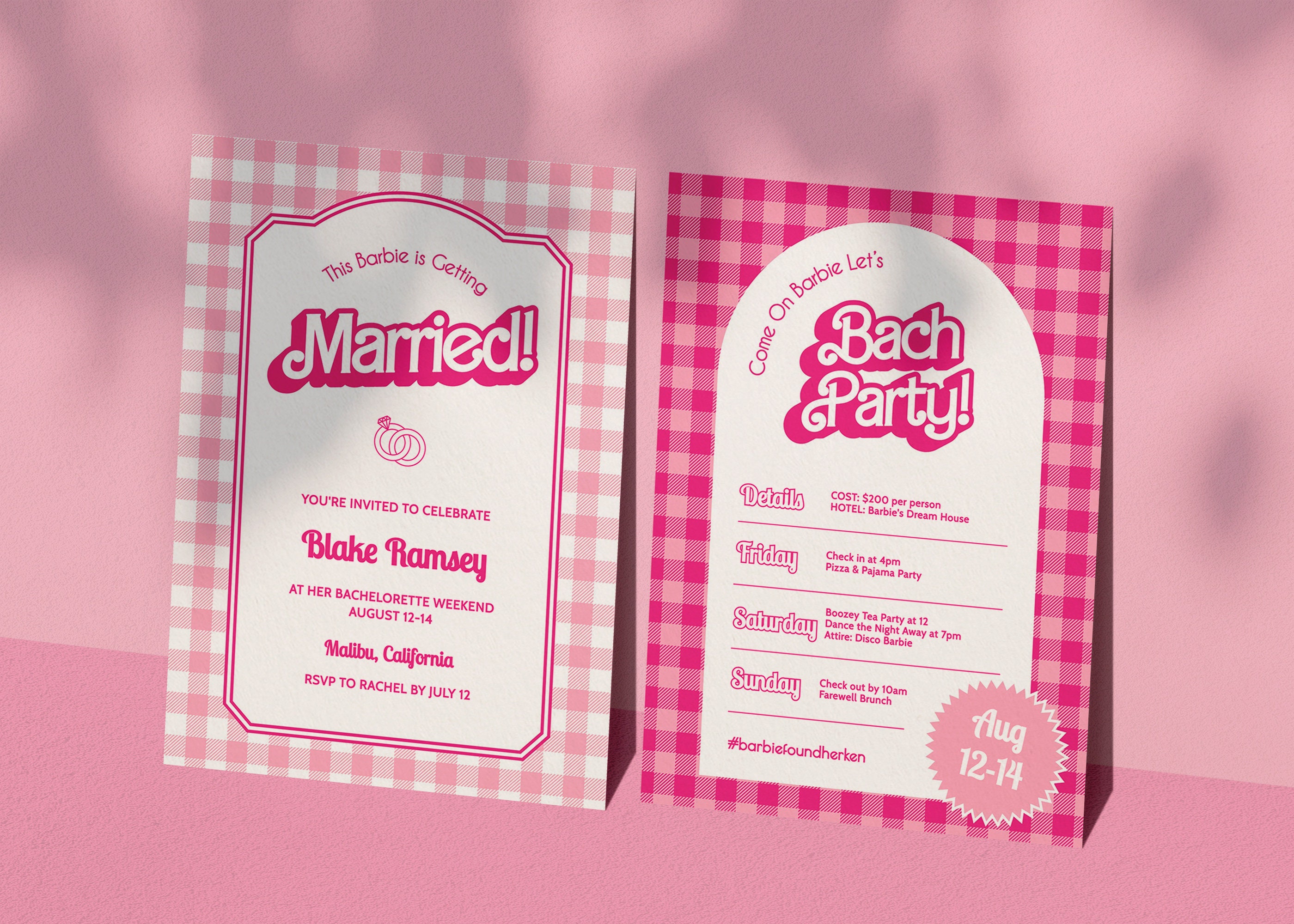 This Barbie Is.. Barbie Bachelorette Party Invite & - Etsy