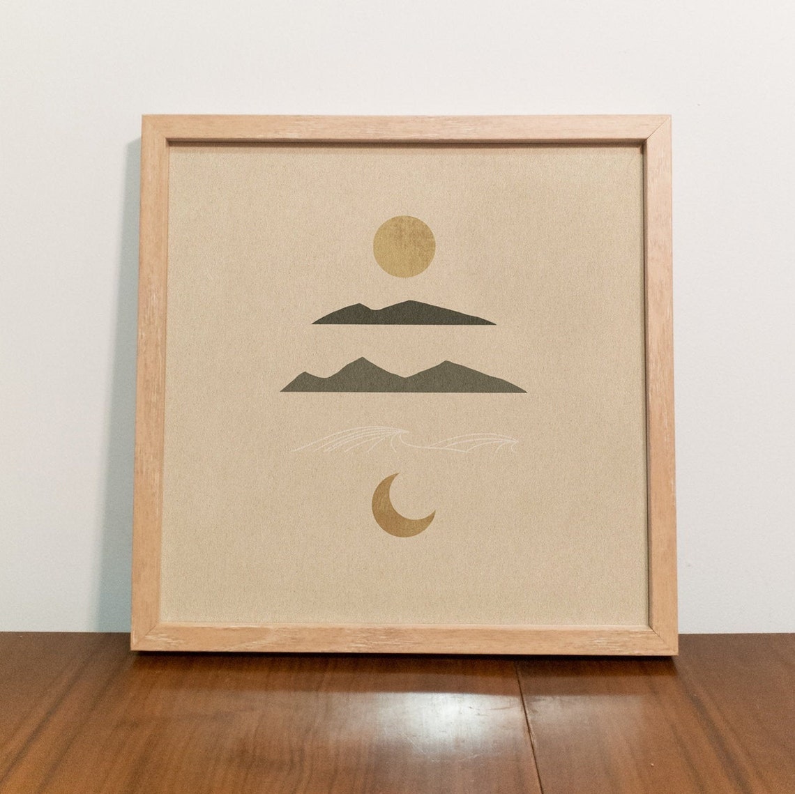 Mountain Art Print Aligned Abstract Nature Art Vintage Etsy