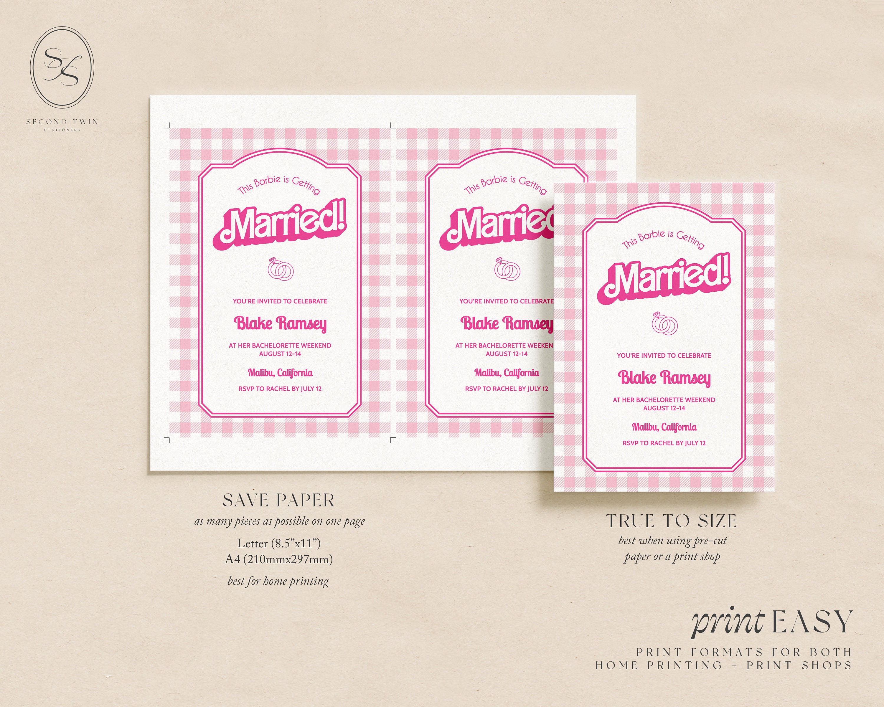 This Barbie Is.. Barbie Bachelorette Party Invite & - Etsy