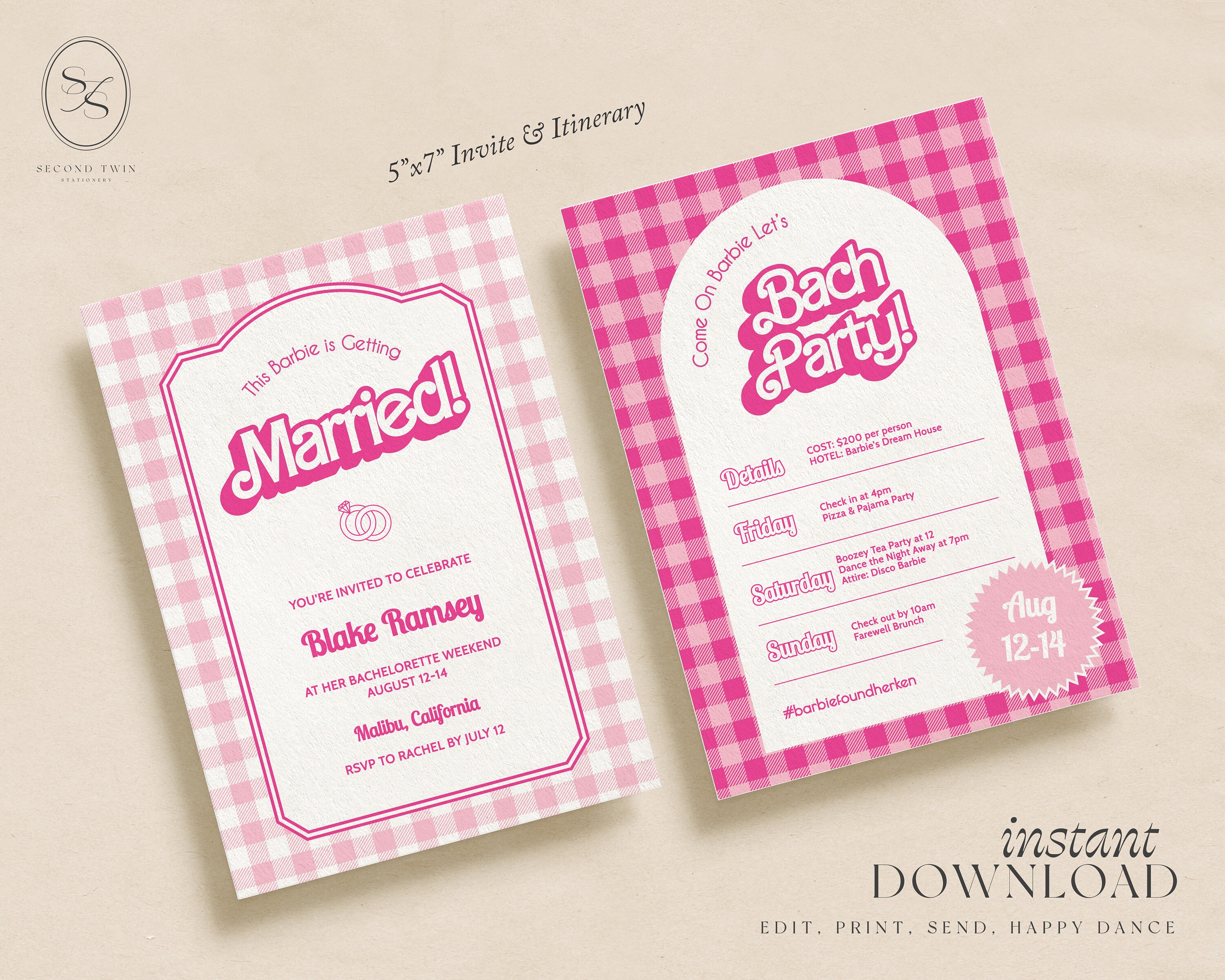 This Barbie Is.. Barbie Bachelorette Party Invite & - Etsy