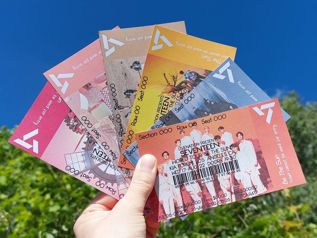 Seventeen World Tour be the Sun Souvenir Concert Ticket Etsy UK