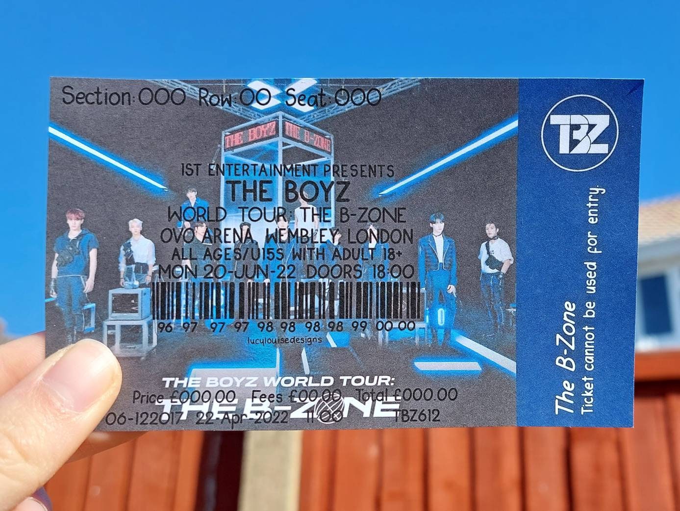 The Boyz World Tour the Bzone Souvenir Concert Ticket Etsy UK