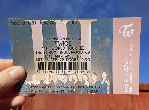 Twice 4th World Tour Iii Souvenir Concert Ticket Etsy New Zealand