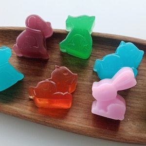 Small animal soaps, Dog soap, Cat soap, Duck soap, Elephant soap, Rabbit soap, Fox soap, Baby shower favors, Birthday gift,Mini party favors
