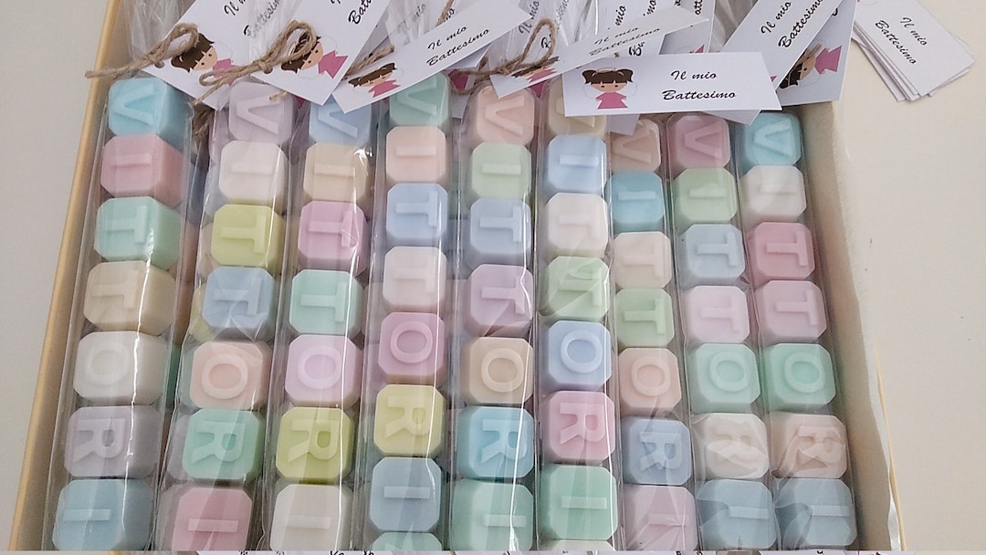 Buy Pastel Colour Letters Soap, Personalized Baby Name Soap