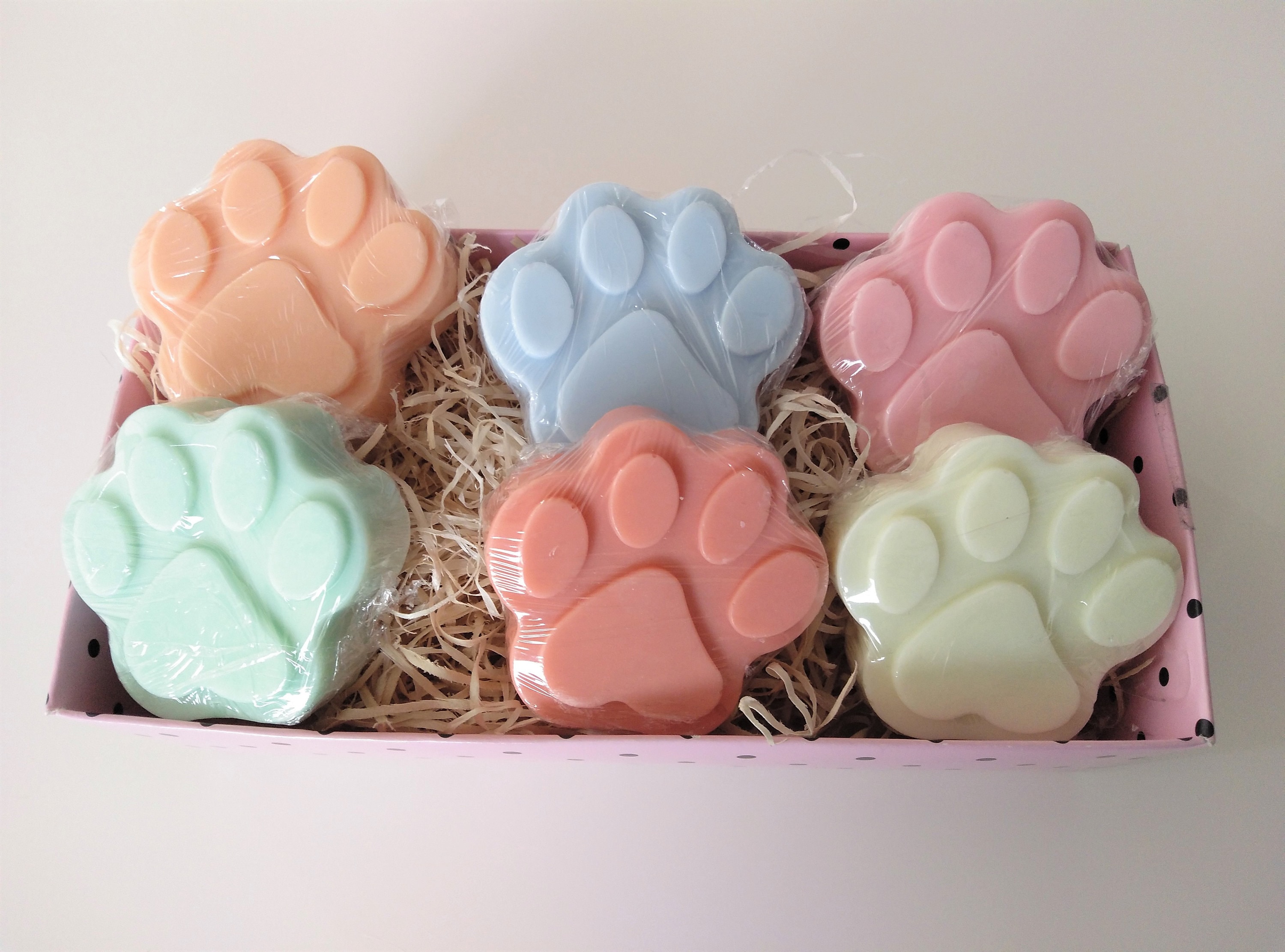 Set of Dog Paw Print Soaps Cat Paw Print Soaps Soaps for Pet Etsy