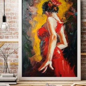 flamenco dancer ,original oil on canvas
