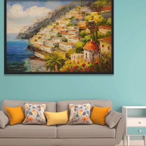 Amalfi cost.Positano.oil painting on canvas.