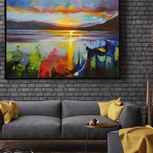 stunning.  colorful oil painting abstract