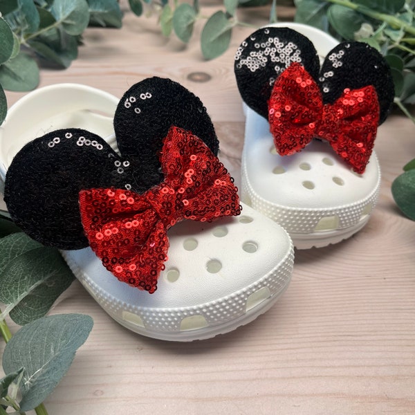 Mouse Ears for clogs and mules / Mouse Ear Shoe Charms / Girls Shoe Charms