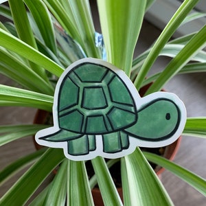 Niedliche Schildkröte/Aquarell Tier - Vinyl Sticker