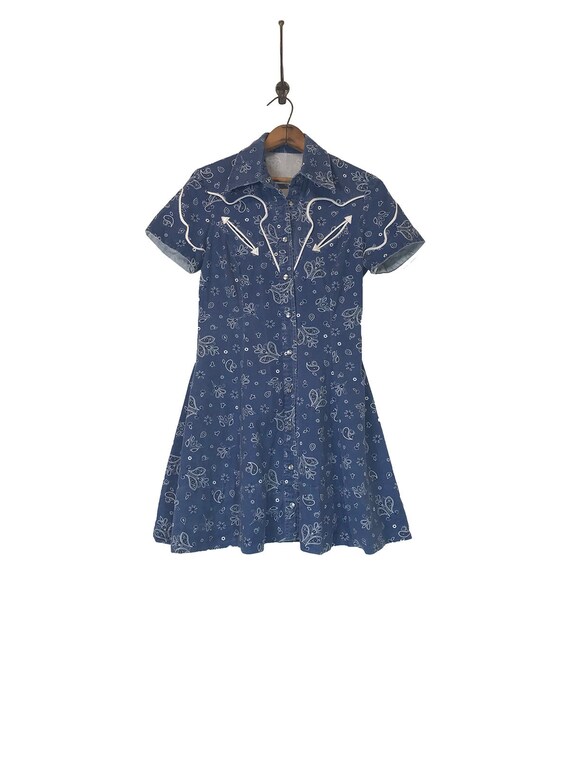 Worn on stage in Europe, 50's style blue denim roc