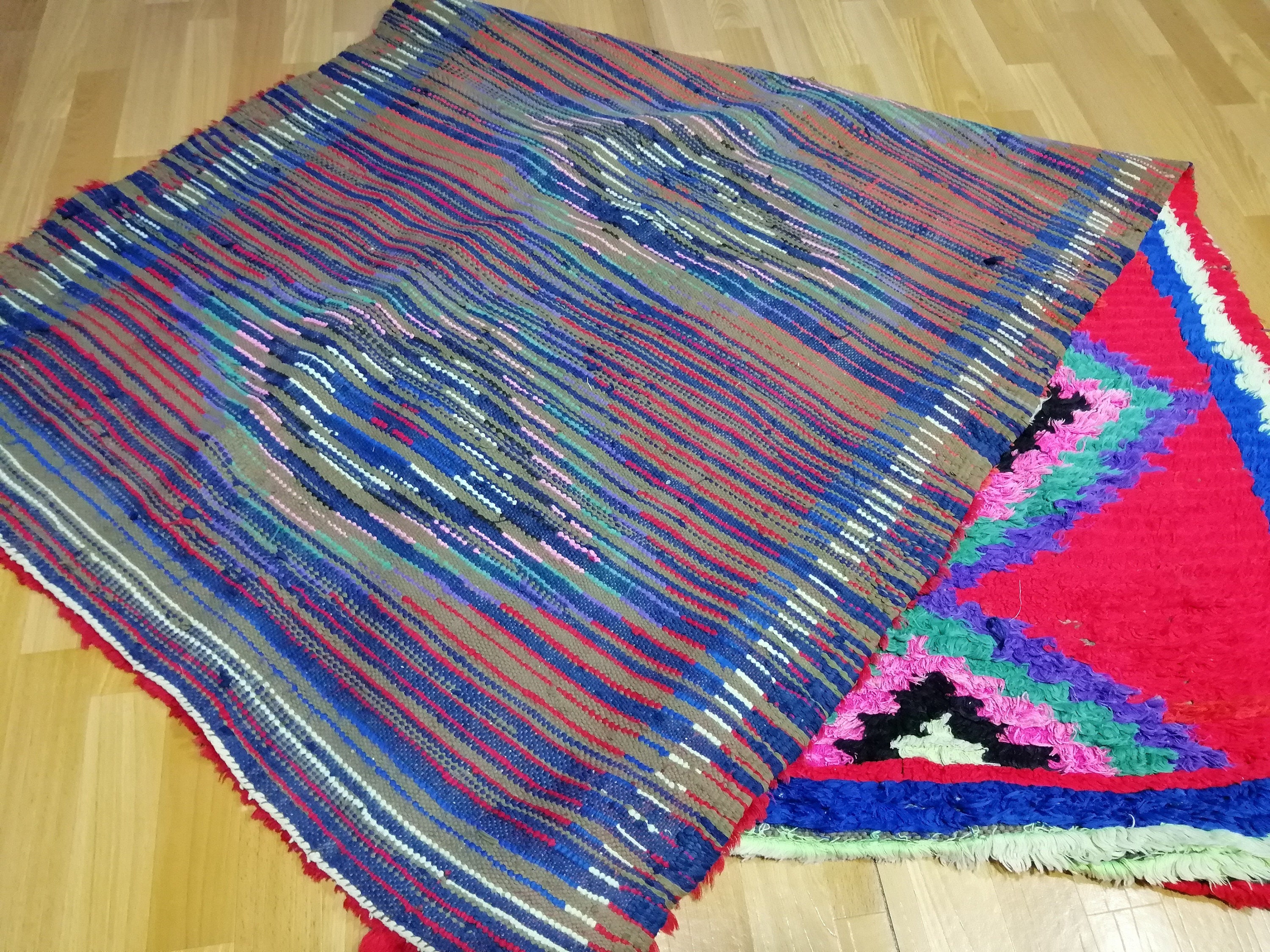 Red Moroccan Vintage Rag Rug Antiques Rag Rug Boucherouite Etsy