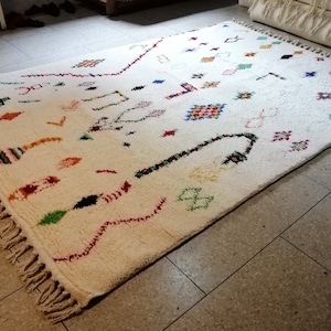 Alfombra marroquí grande, alfombra colorida Beni Ourain, alfombra a cuadros, alfombra Beni Ourain personalizada, alfombra marroquí estilo, alfombra personalizada imagen 4