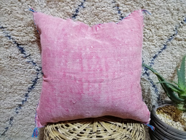 Boho Throw Pillow Moroccan Sabra Pillow Moroccan Cactus Pillow Silk Pillow Case