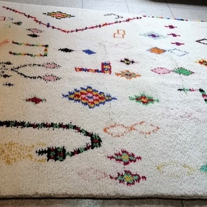 Large Moroccan Rug , Beni Ourain Colorful Rug , Checkered Rug , Custom Beni Ourain rug , Style Moroccan Rug , Custom rug image 5