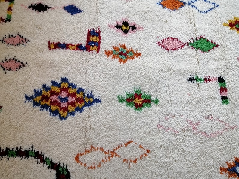 Large Moroccan Rug , Beni Ourain Colorful Rug , Checkered Rug , Custom Beni Ourain rug , Style Moroccan Rug , Custom rug image 6