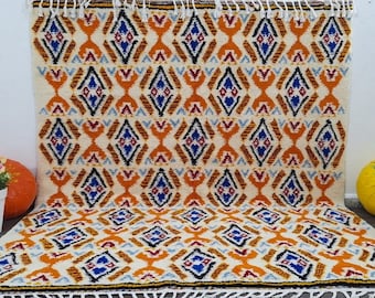 Beni Ourain Moroccan Rug 8x10: Colorful Abstract Berber Rug