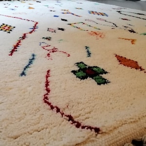 Large Moroccan Rug , Beni Ourain Colorful Rug , Checkered Rug , Custom Beni Ourain rug , Style Moroccan Rug , Custom rug image 7