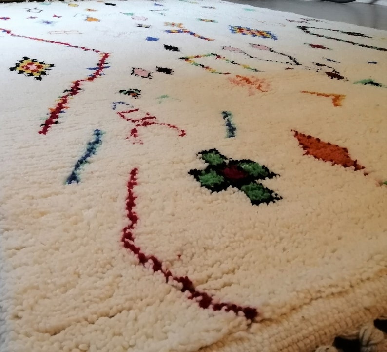 Alfombra marroquí grande, alfombra colorida Beni Ourain, alfombra a cuadros, alfombra Beni Ourain personalizada, alfombra marroquí estilo, alfombra personalizada imagen 7