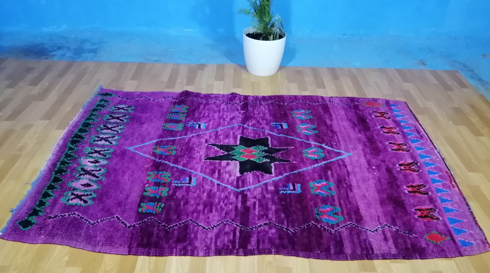 Authentic Moroccan Rug Beni Ourain Rug Boujaad Rug Etsy