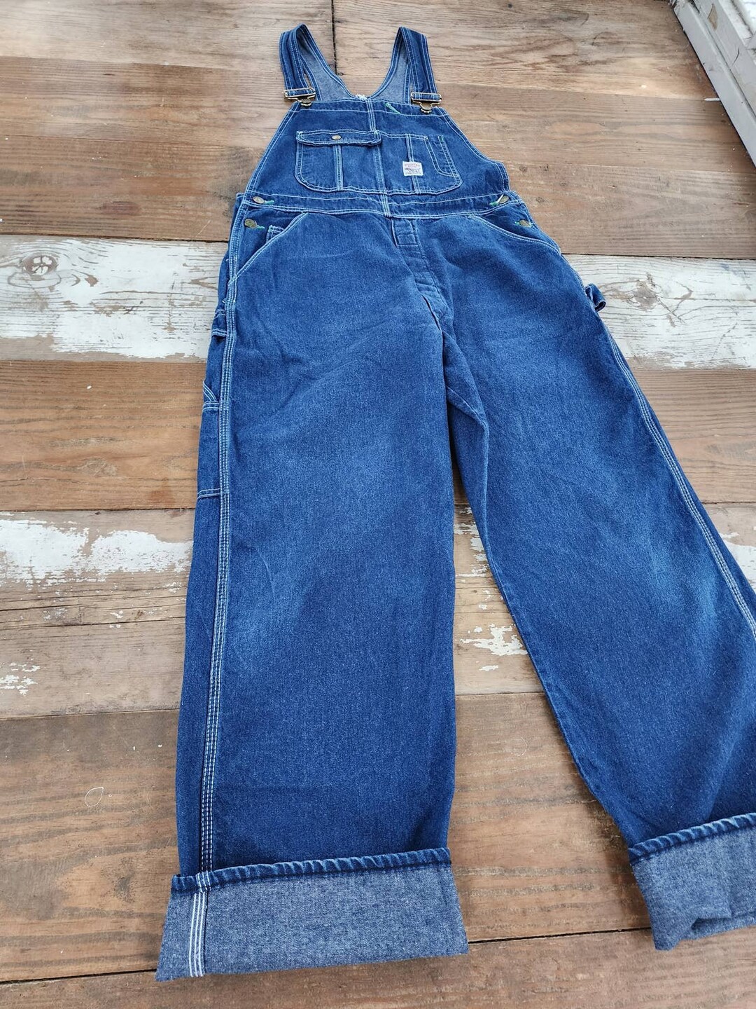 Vintage Pointer Denim Overalls Size Large Etsy