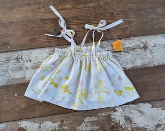 Upcycled Cropped Bow Top Size Large