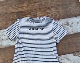 Striped "Jolene" T-Shirt size Medium