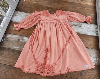 Hand Dyed Pink Cotton Dress size XL