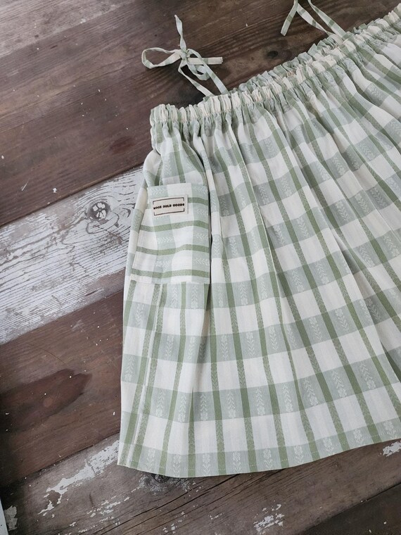 light green checkered dress Meagan Green Striped Short Dress | Women's Clothing main image 1