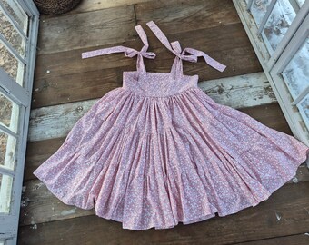 Pink and White Floral Bow Tie Dress size XL-XXL
