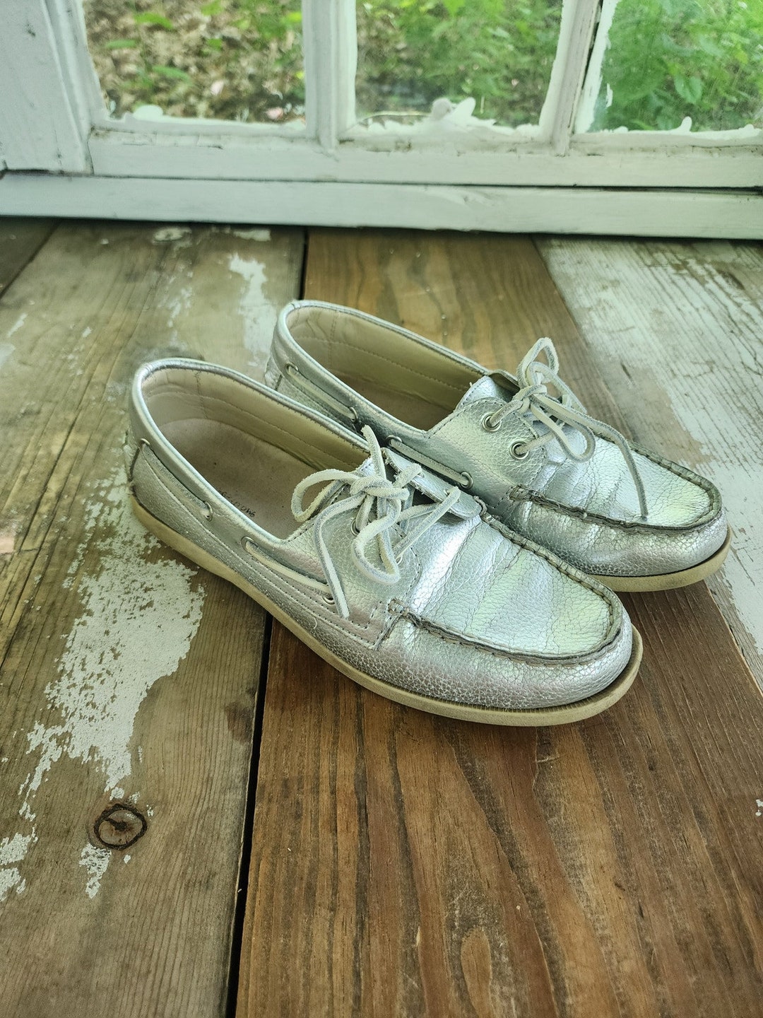 Silver Croft and Barrow Loafers Women's Size Canada