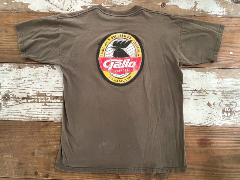 Gallo Cerveza Vintage Beer T Shirt Mexico Size L image 8