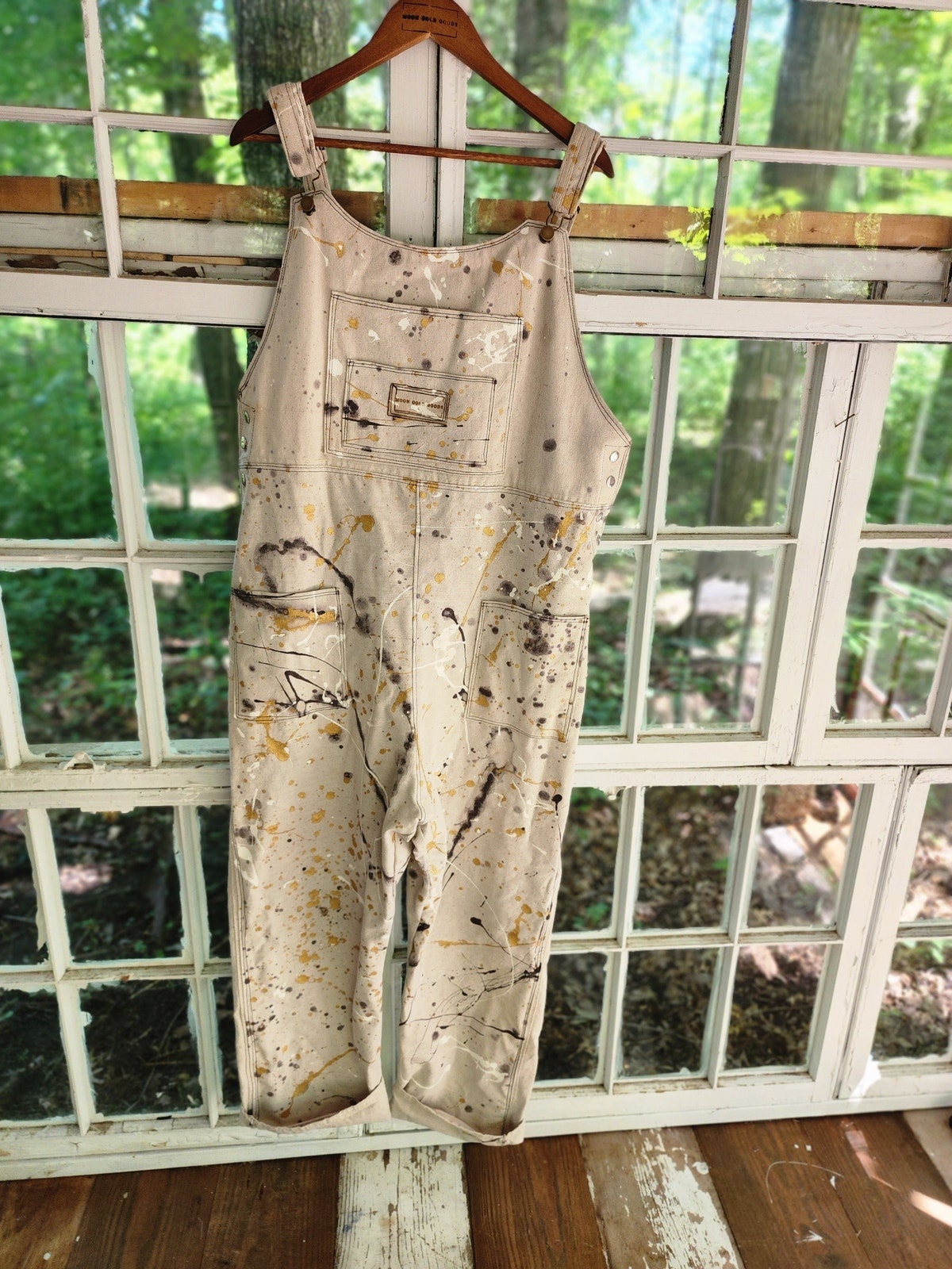 Black and Gold Overalls Size XL 1 Etsy Canada