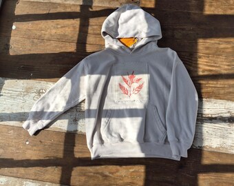 Kids Botanical Print Hoodie size Medium 8