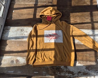Golden Botanical Print Sweatshirt size Medium