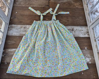 Vintage Flower Bow Tie Dress size XXXL