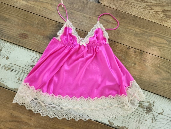 Pink Victoria's Secret Lace Tank Top Size L - image 3