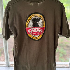 Gallo Cerveza Vintage Beer T Shirt Mexico Size L image 1