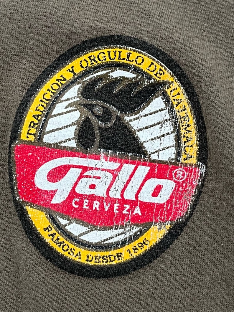 Gallo Cerveza Vintage Beer T Shirt Mexico Size L image 6