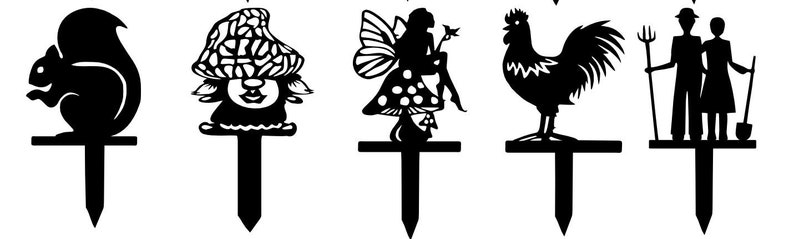 Download Garden stakes bundle of 20 signs DXF SVG file for Plasma ...