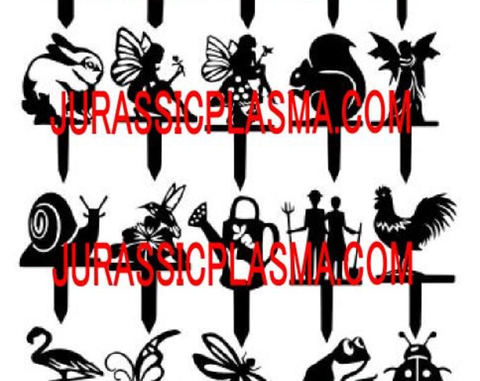 Garden Stakes Bundle of 20 Signs DXF SVG File for Plasma Etsy