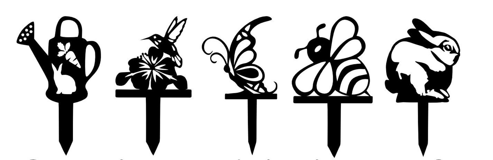 Garden stakes bundle of 20 signs DXF SVG file for Plasma Etsy