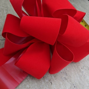 Two wreath bow , red, burgundy , or holiday red , christmas bows , red velvet outdoor 10" wreath bows, lantern bows Bild 3