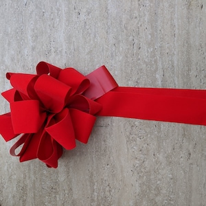 Two wreath bow , red, burgundy , or holiday red , christmas bows , red velvet outdoor 10" wreath bows, lantern bows Bild 7